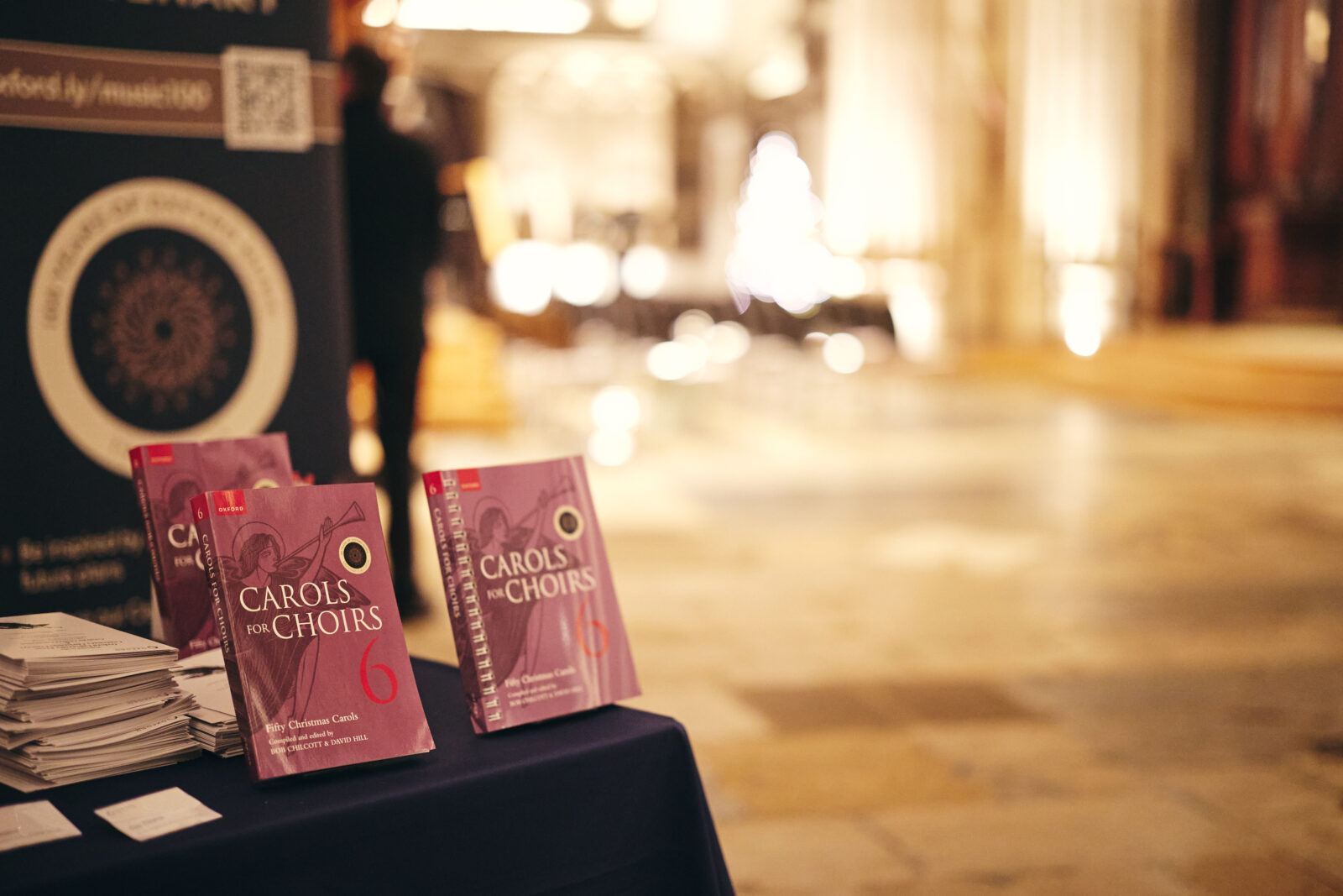 Copies of Carols for Choirs 6 at the 28 November launch event