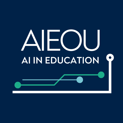 AI in Education at Oxford University logo on Oxford Blue background